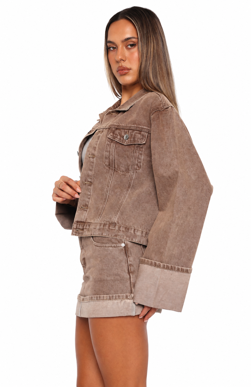 Denim Jacket Tan Wash