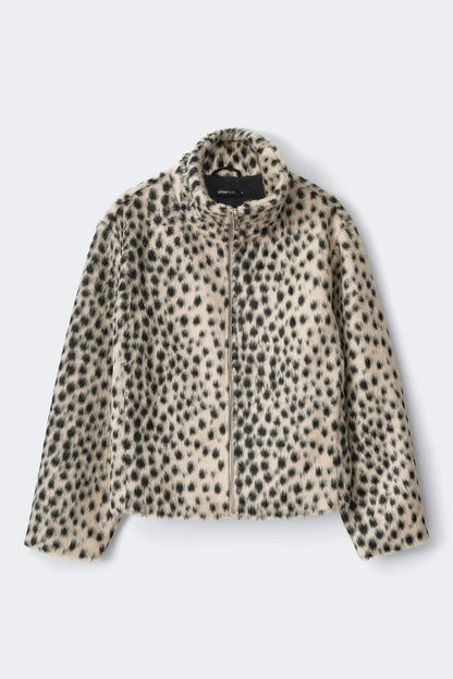 Faux Fur High-Neck Jacket