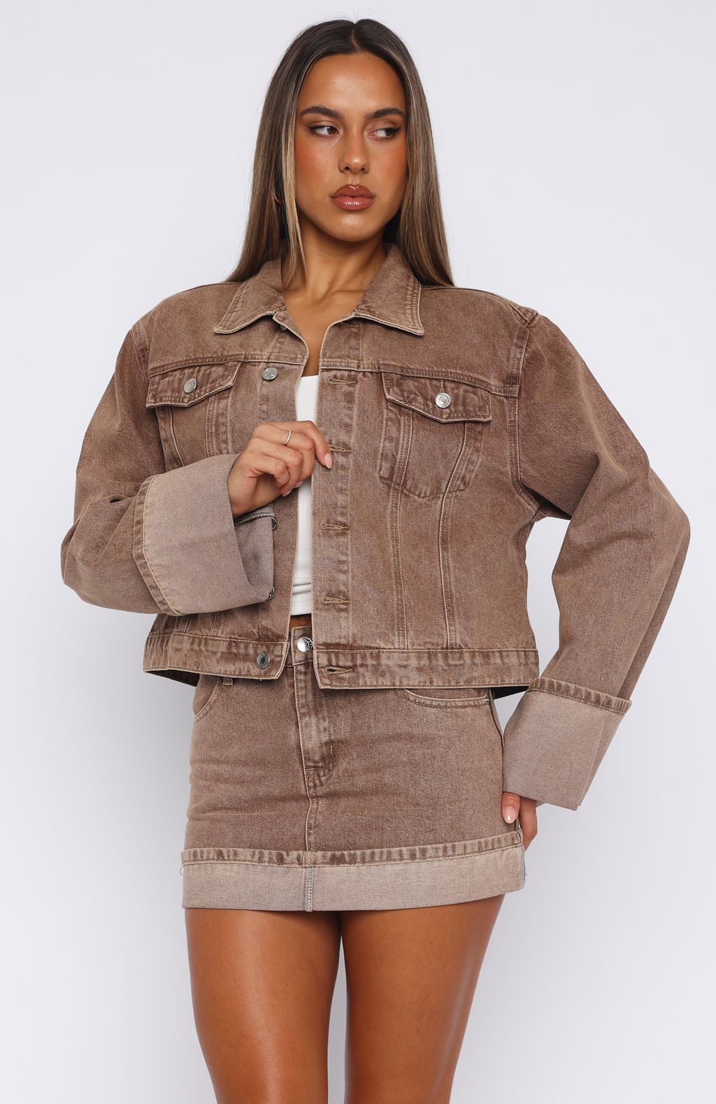 Denim Jacket Tan Wash