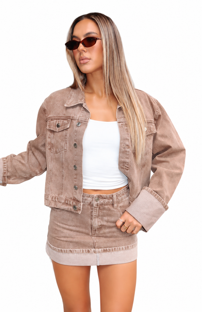 Denim Jacket Tan Wash