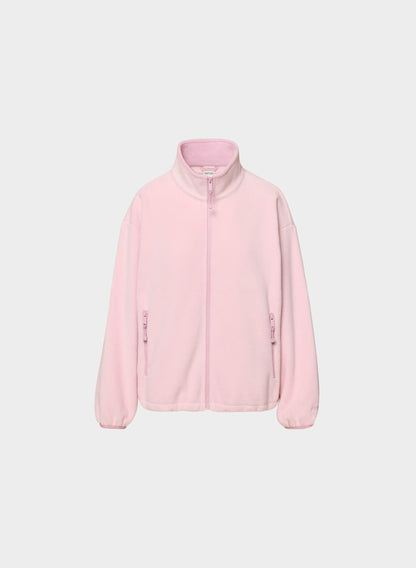 Pale Pink Sherpa Half-Zip Pullover