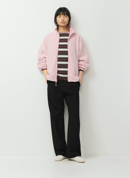 Pale Pink Sherpa Half-Zip Pullover